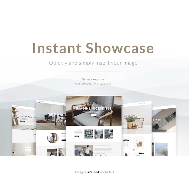 Web page mock up collezione