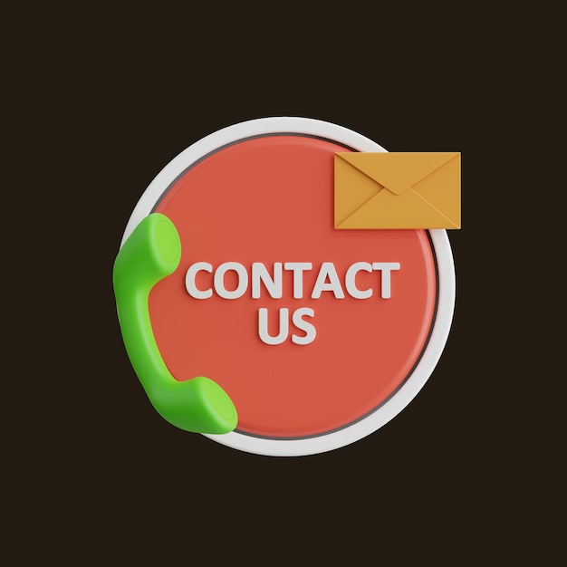 Web Store Contattaci Modello PNG di icona 3D