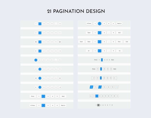 PSD web ui kit paginación azul