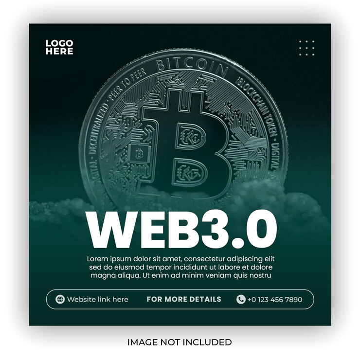 PSD web30 modèle de publication de webinaire sur les médias sociaux sur la crypto-monnaie et la blockchain