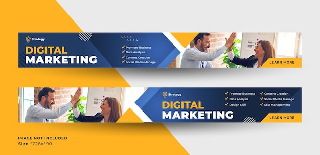 PSD webbanner der agentur für digitales marketing