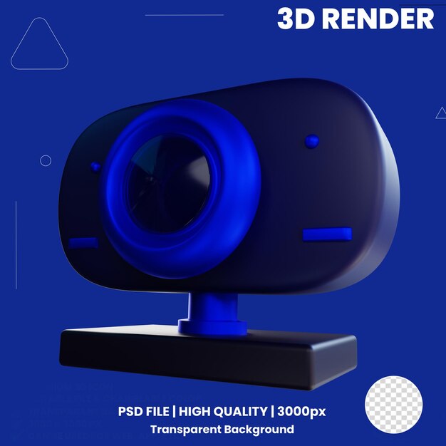 PSD webcam-3d-symbol