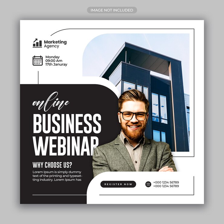 PSD webinaire en direct sur le marketing numérique et le modèle de publication sur les réseaux sociaux d'entreprise