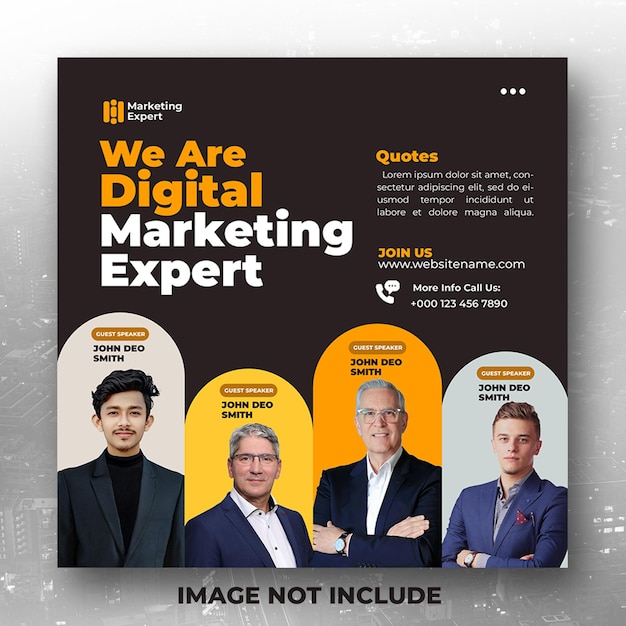 Webinaire de marketing numérique en direct et bannière d'affichage sur les médias sociaux d'entreprise