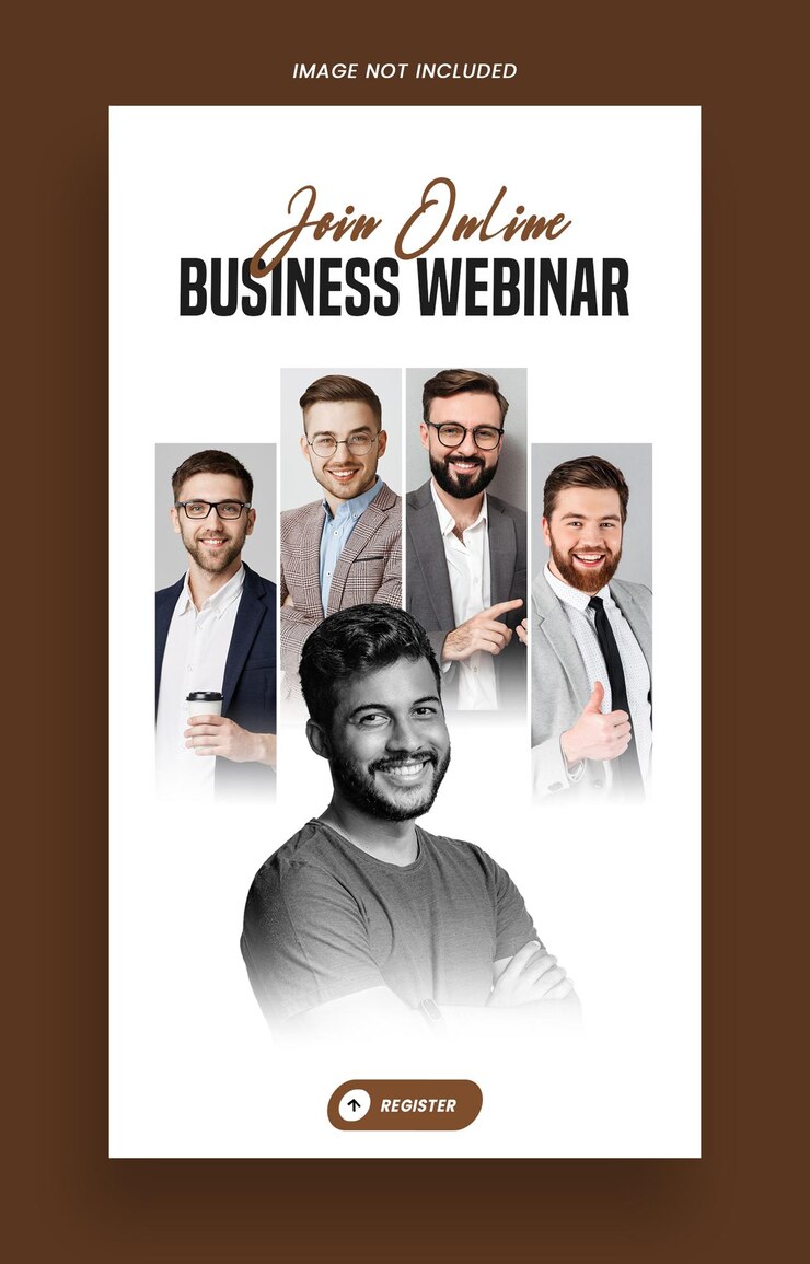 Webinar dal vivo e modello di storia sui social media aziendali PSD