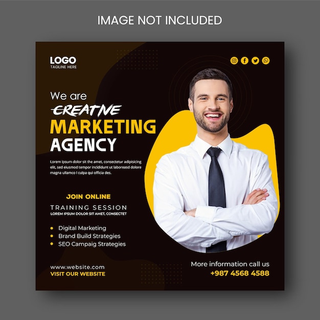 Webinar di agenzia di marketing digitale e social media aziendali post PSD