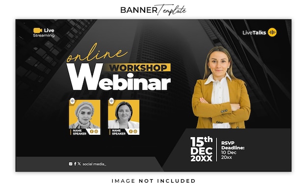 Webinar-Workshop Instagram- und Facebook-Bannervorlage