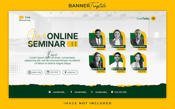 PSD webinar-workshop instagram- und facebook-bannervorlage