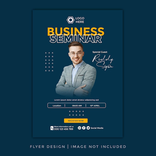 Webiner-Business-Konferenz-Flyer-Vorlagendesign oder Poster-Webiner-Business 2