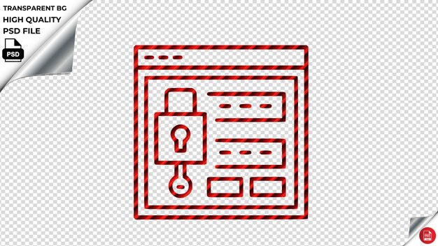 PSD weblogin diseño2 icono vectorial azulejos de rayas rojas psd transparente