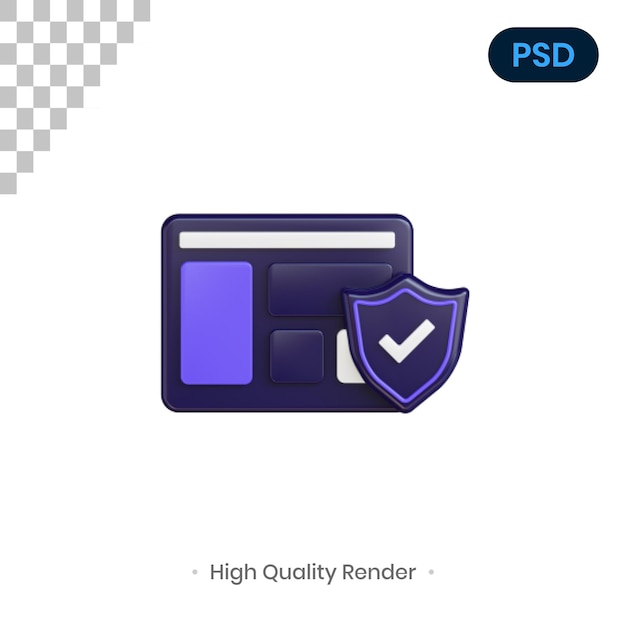 Website 3d render illustration premium psd