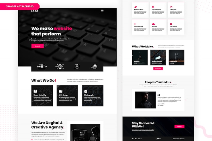 PSD website der digital & creative agency