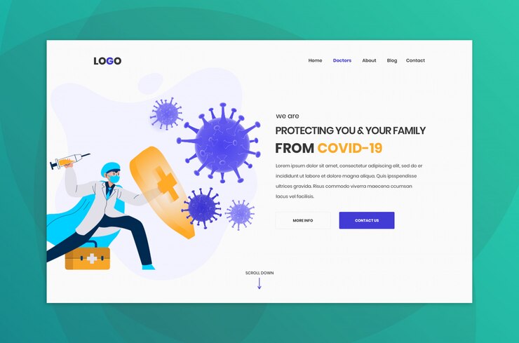 PSD website header template design