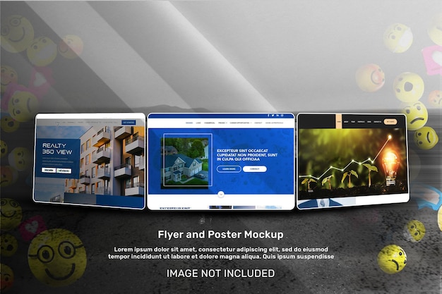 PSD website-instant-showcase-mockup, isoliert mit dem computer