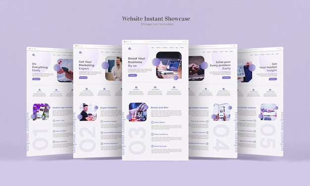 Website Instant Showcase Mockup isoliert
