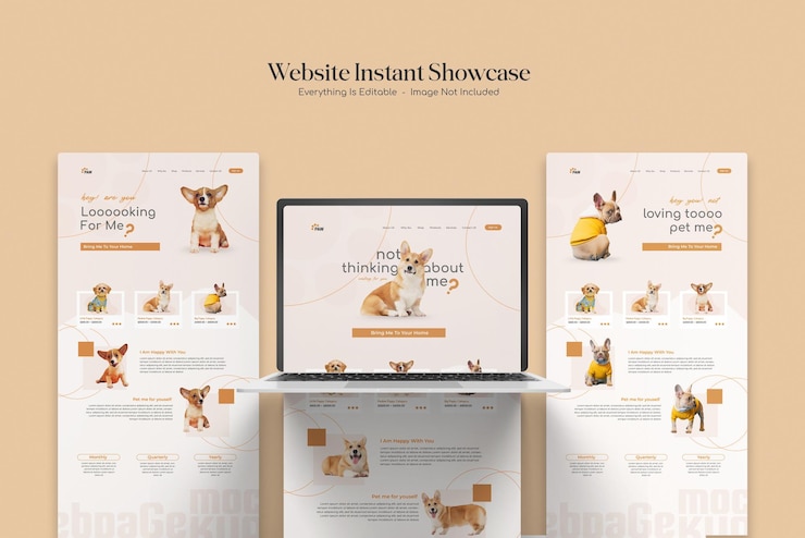 PSD website-mockup 3d-sofortpräsentation isoliert