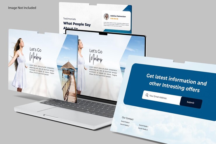 PSD website presentation mockup