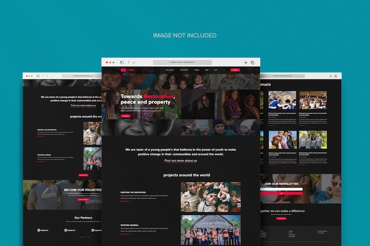 PSD website-vorlage für gemeinnützige organisationen