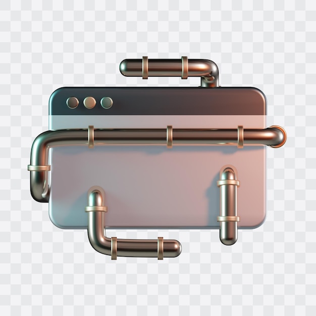 Website-Wurm-3D-Symbol