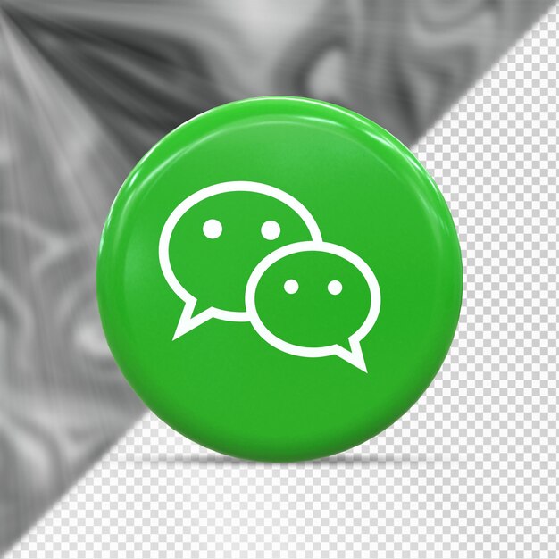 Wechat Logo Brillant Coloré Et Conception D'icônes De Médias Sociaux