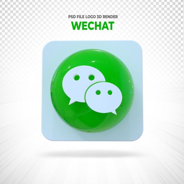 Wechat Logo Sosial Media Ballon 3d