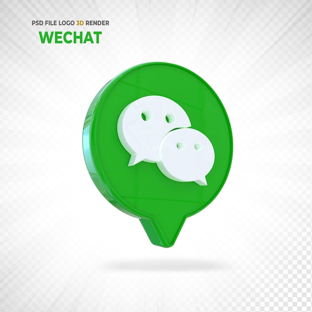 Wechat Logo Sosial Media Rendu 3d