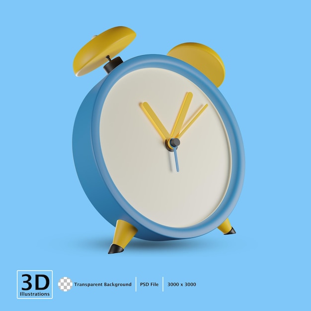 Wecker 3D-Darstellung