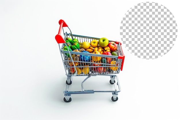 Wege zum Einkaufen von oben auf einem durchsichtigen Hintergrund
