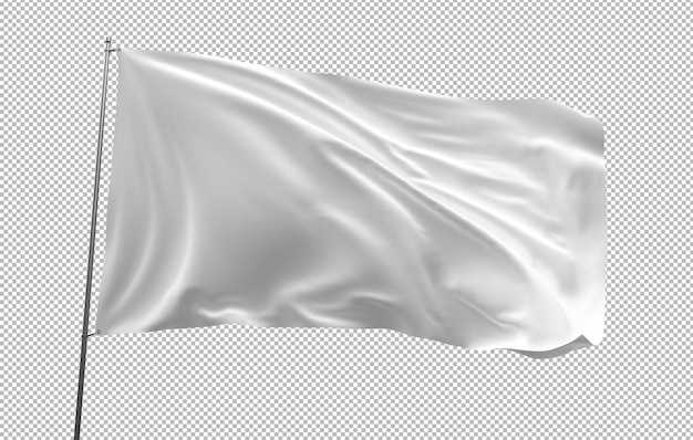 Wehende Flagge auf transparentem Hintergrund