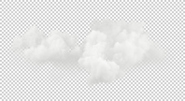 Weiche Cumulus-Wolken isoliert Hintergrund 3D-Darstellung