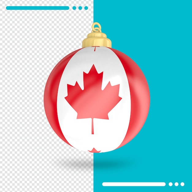 Weihnachten kanada flagge 3d rendering isoliert
