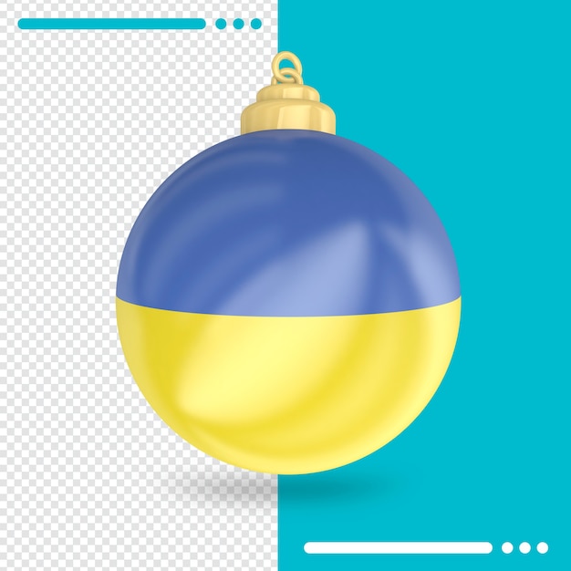 Weihnachten ukraine flagge 3d rendering isoliert