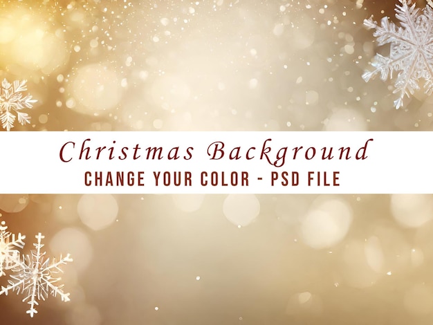 Weihnachts-Hintergrund mit Bokeh und Schneeflocken 6