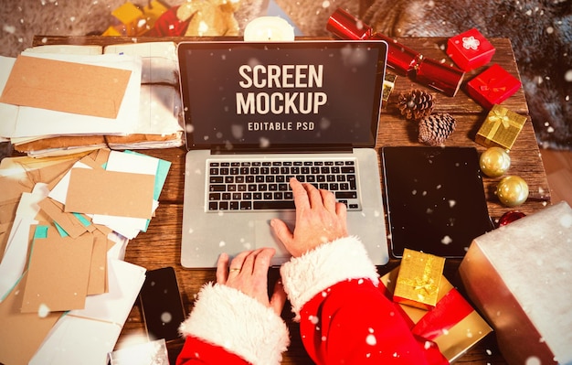 Weihnachts-Laptop-Foto