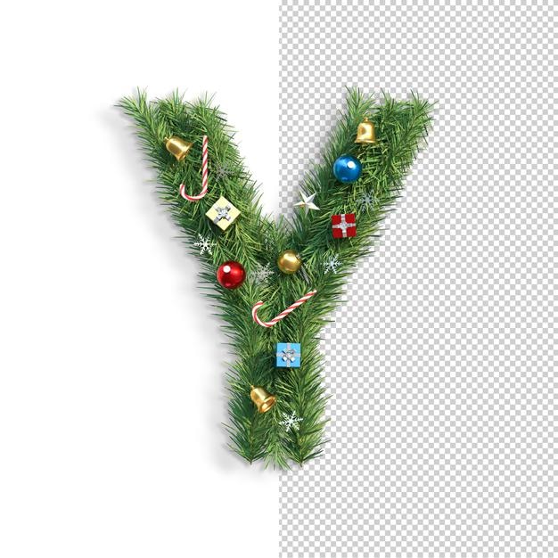 Weihnachtsalphabet Buchstabe Y.