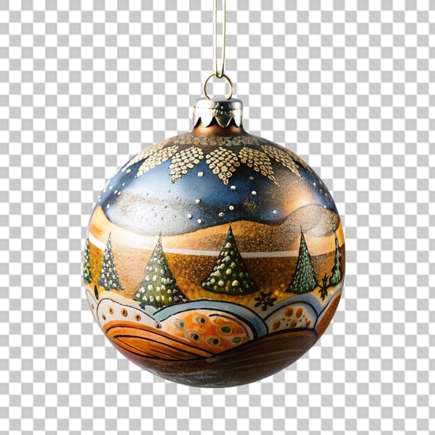 PSD weihnachtsball auf durchsichtigem hintergrund