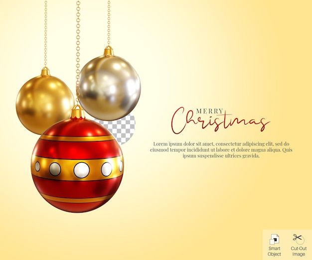 Weihnachtsbanner mit Hängelampe
