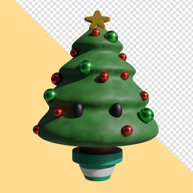 PSD weihnachtsbaum 3d-cartoon