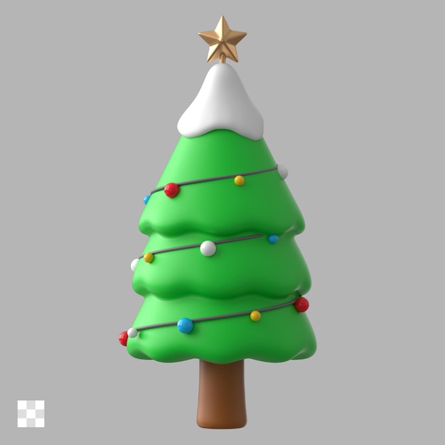 Weihnachtsbaum 3D-Symbol