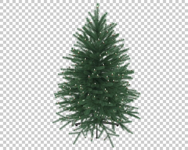 Weihnachtsbaum auf transparentem Hintergrund. 3D-Rendering - Abbildung