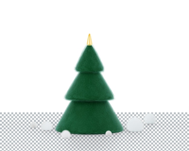 Weihnachtsbaum aus filz mit goldener spitze