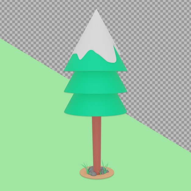 Weihnachtsbaum-design-rendering isoliert