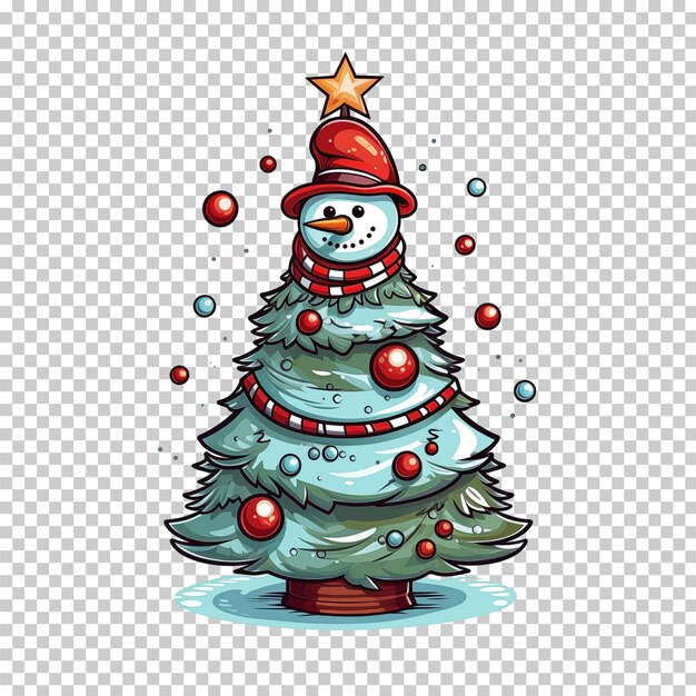 PSD weihnachtsbaum-illustration isoliert