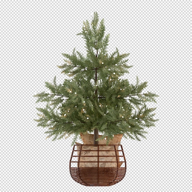 PSD weihnachtsbaum im 3d-rendering