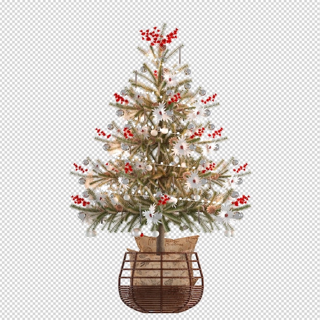 PSD weihnachtsbaum im 3d-rendering