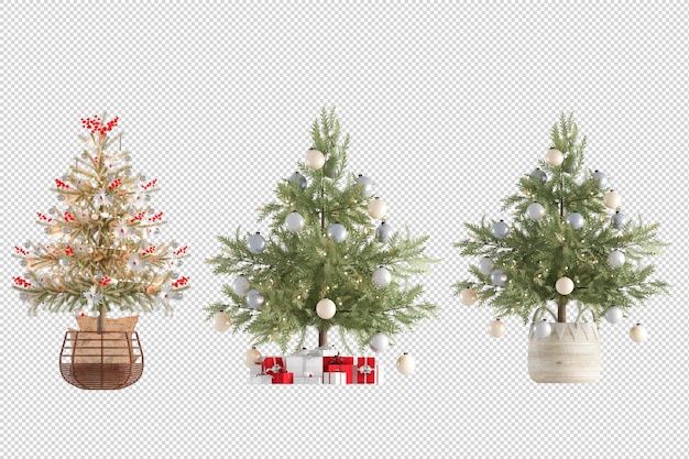 PSD weihnachtsbaum im 3d-rendering