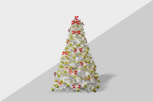 Weihnachtsbaum in 3d isoliert gerendert