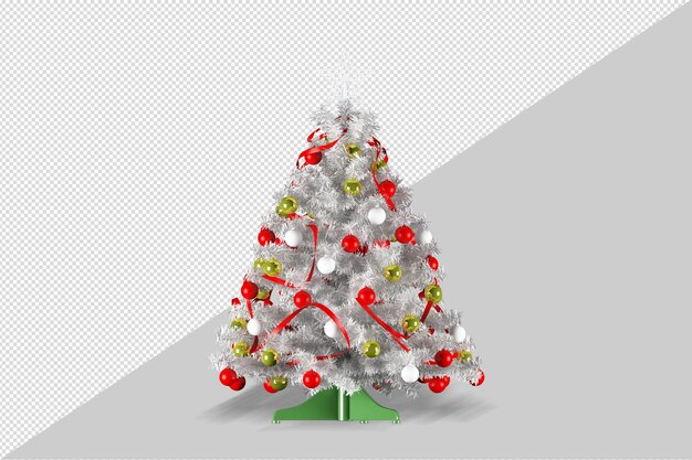 Weihnachtsbaum in 3d isoliert gerendert