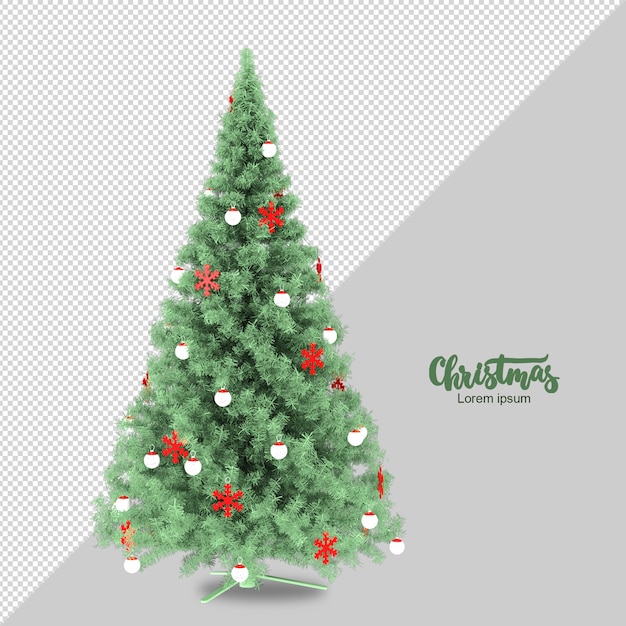 Weihnachtsbaum in 3d lokalisiert gerendert