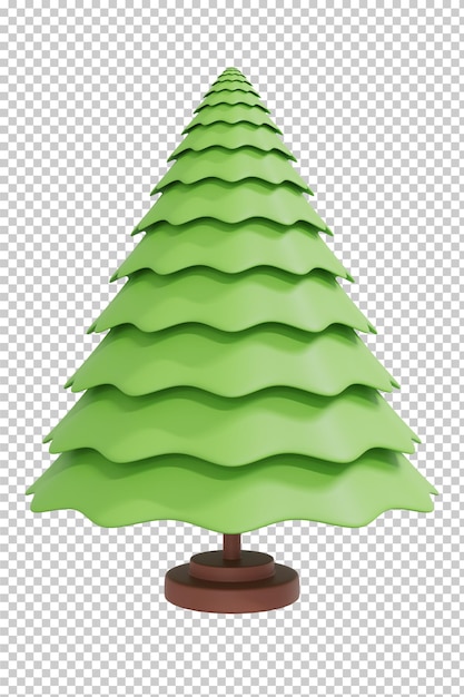Weihnachtsbaum isoliert 3D-Rendering